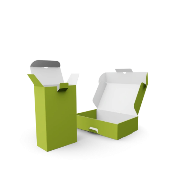 Folding boxes with safety flap Folding boxes with safety flap