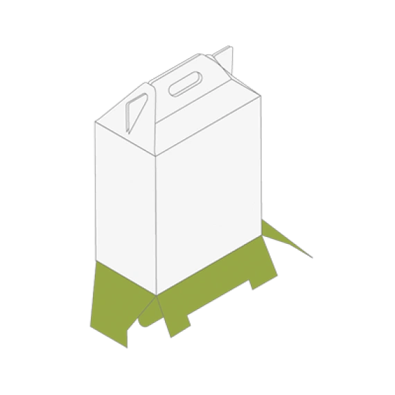 Carry handle box with snap lock base