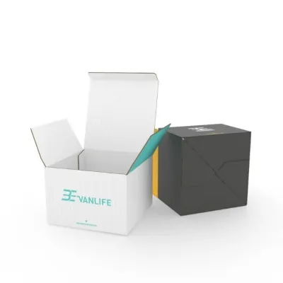 Faltschachtel mit Einstecklasche aus E-Welle