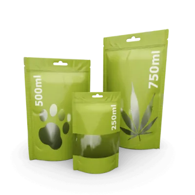 Stand-up pouch with window - fixed pouch sizes