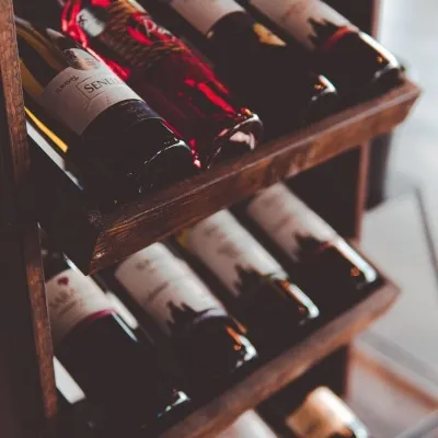Wine bottles with label Wine bottles with label