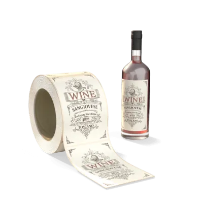 Weinetiketten Strukturpapier creme