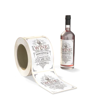 Weinetiketten Strukturpapier weiß