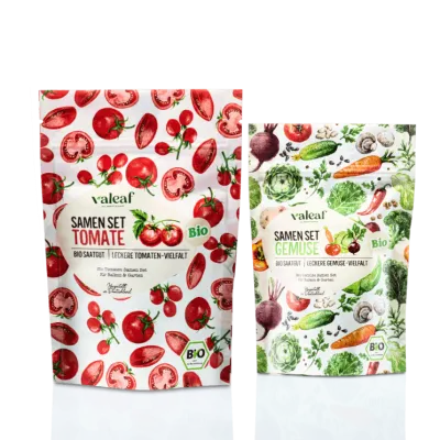 Standbodenbeutel aus weißem Kraftpapier