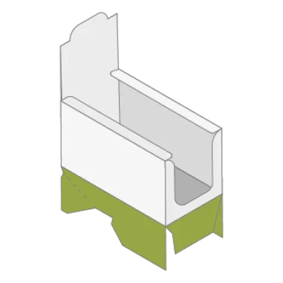 Counter display with crash lock base