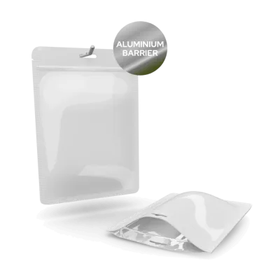 PET/ALU/PE-Folienverbung weiß mit Aluminum