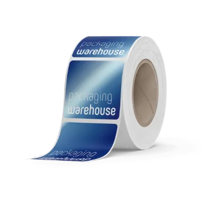 Heißfolienprägung blau glänzend
