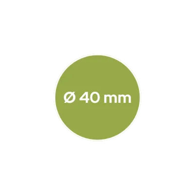 40x40 mm - rund