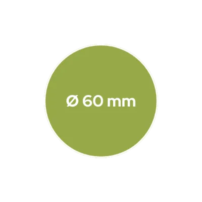 60x60 mm - rund