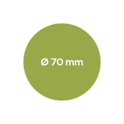 70x70 mm - rund