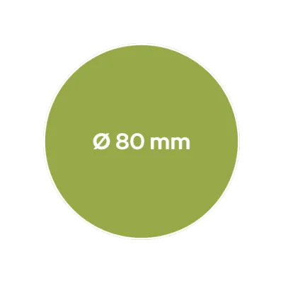 80x80 mm - rund