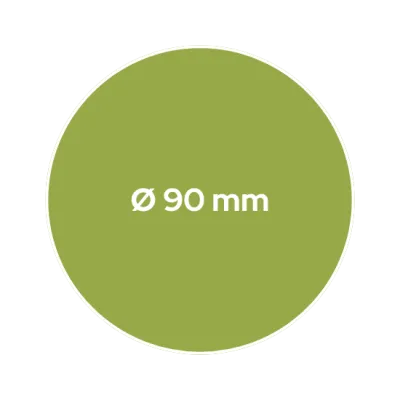 90x90 mm - rund