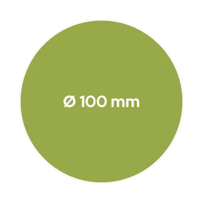 100x100 mm - rund