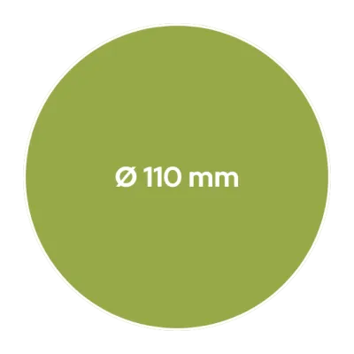 110x110 mm - rund