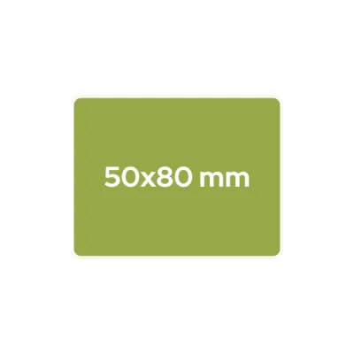 50x80 mm - rechteckig