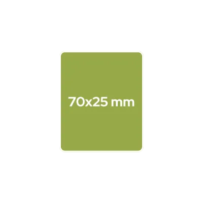 70x25 mm - rechteckig