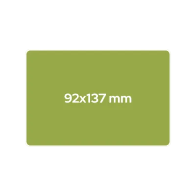 92x137 mm - rechteckig