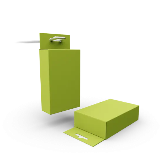 Scatola astuccio lineare con appendino Scatola astuccio lineare con appendino