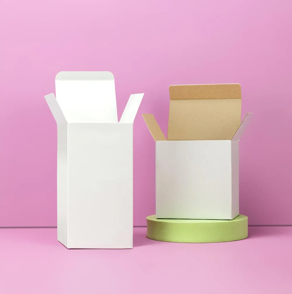 two unprinted folding boxes two unprinted folding boxes