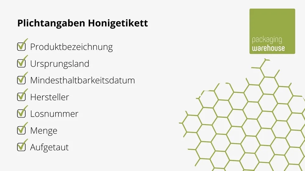 Infografik: Honigetiketten Informationen Infografik: Honigetiketten Informationen