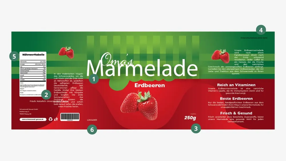 Marmeladen Etiketten Details Marmeladen Etiketten Details