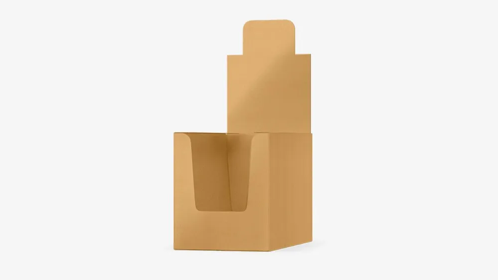 Natural brown cardboard counter display