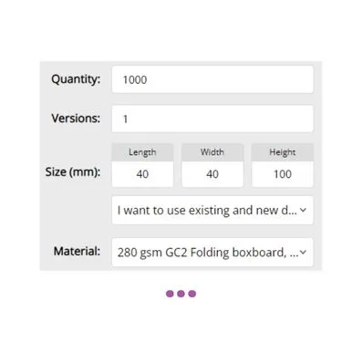 Step 1 – Fill in the parameters