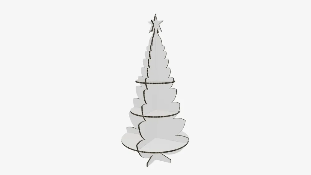 Tannenbaum aus Wellpappe