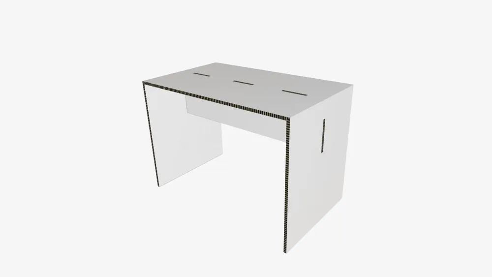 Tisch aus Wellpappe Tisch aus Wellpappe