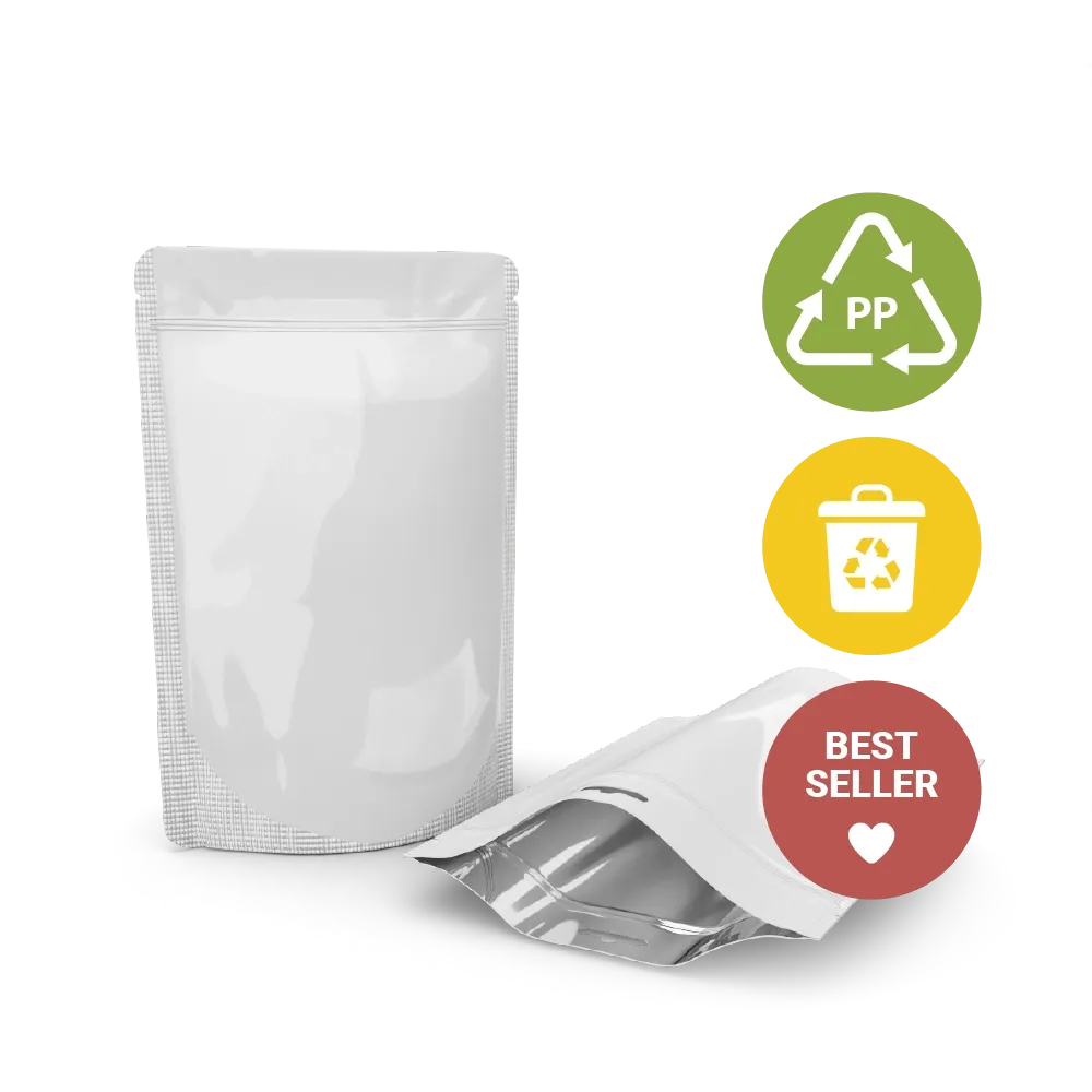 PP Folie weiß/silber, recycelbar