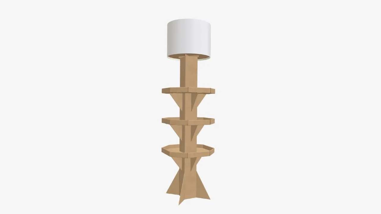 Lampe aus Wellpappe