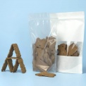 Standbodenbeutel in Kraftpapier weiß