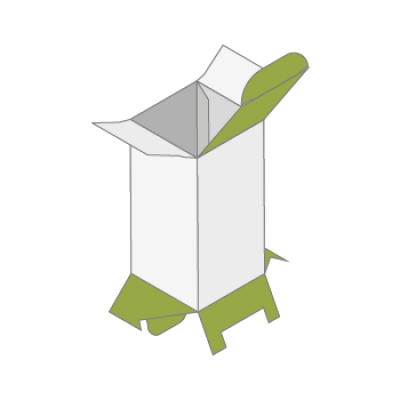 Faltschachtel mit Steckboden, versetzte Laschen, gespiegelt