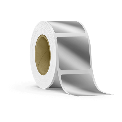 Haftpapier metallisiert, permanenter Kleber, silber glänzend