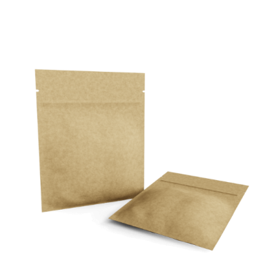 Flat pouch made of brown paper + PE
