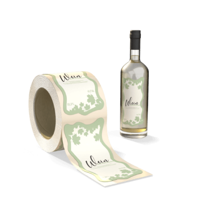 Weinetiketten in Sonderform