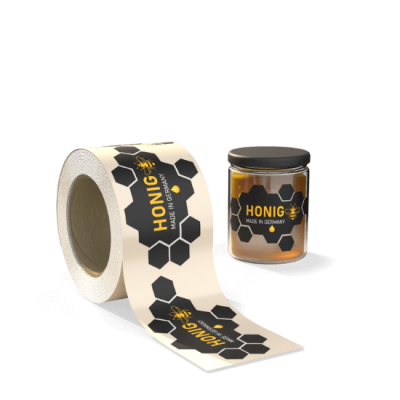 Special shaped honey labels