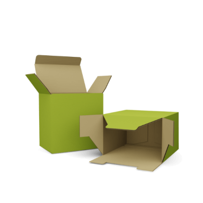 Folding box with snap lock base - FEFCO 0215