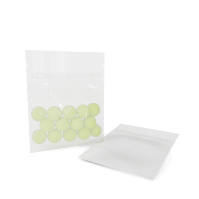 Flat pouch made of transparent PET/PE film