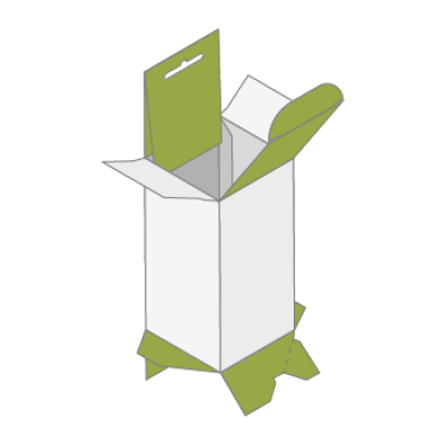 Aufhängeschachtel mit Automatikboden