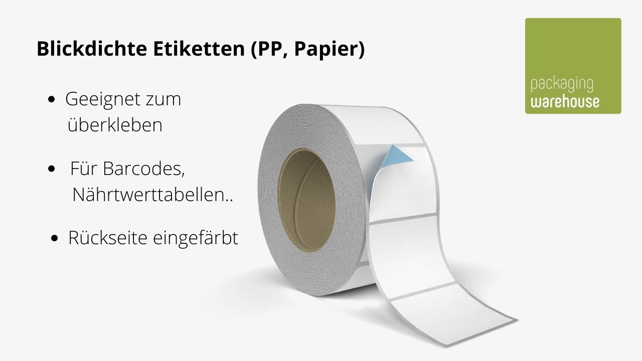 Blickdichte Etiketten