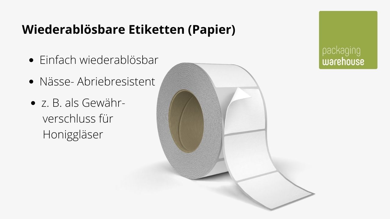 Wiederablösbare Etiketten