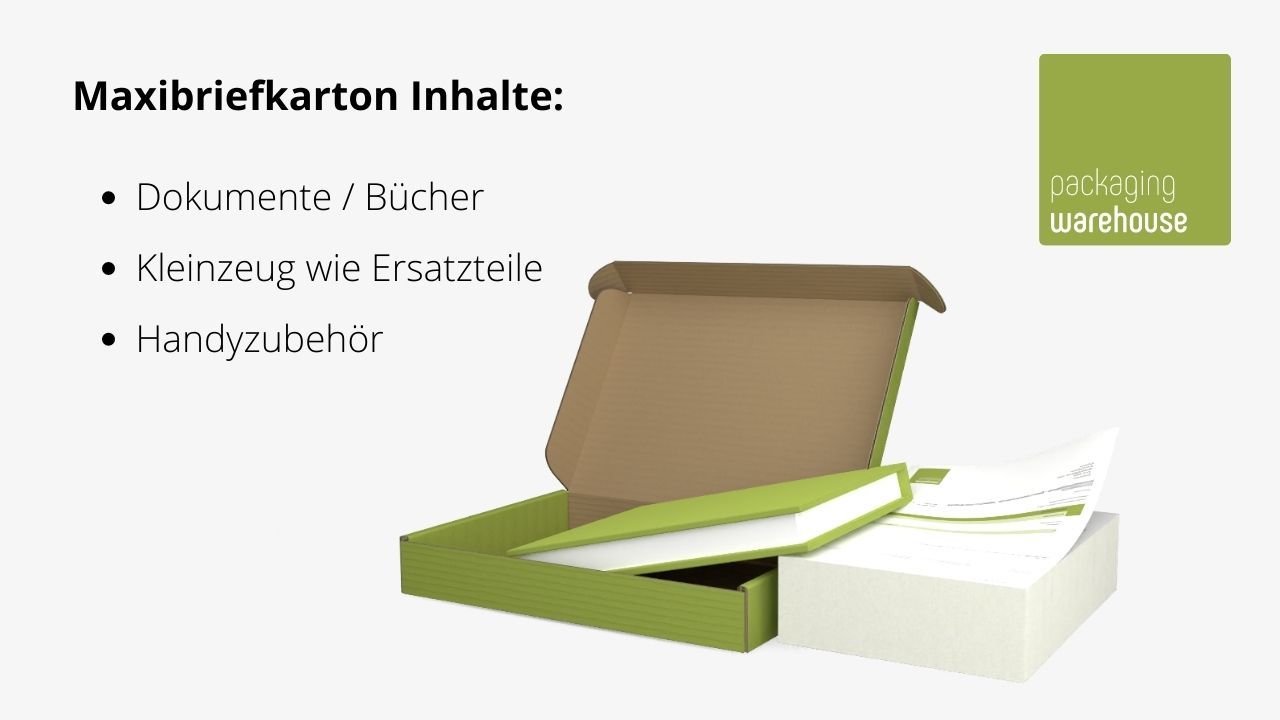 Maxibriefkarton Inhalte