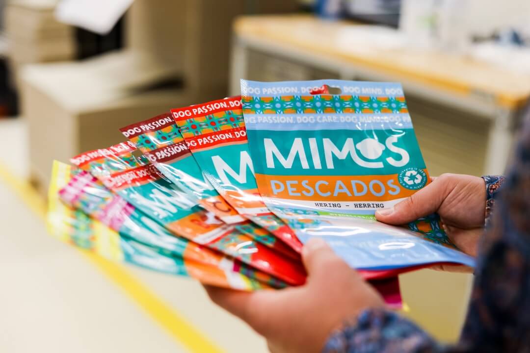 Bunte Standbodenbeutel mehrere Sorten