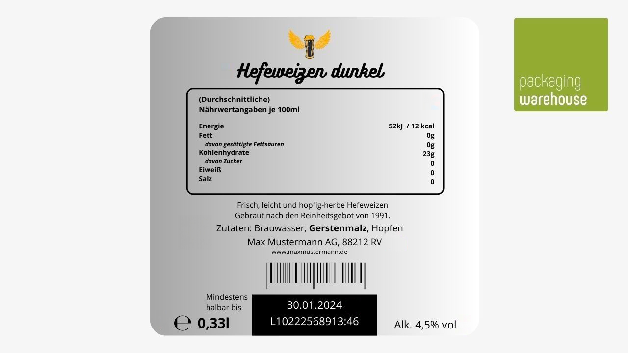 Infografik: Beispiel Flaschenetikett Pflichtangaben