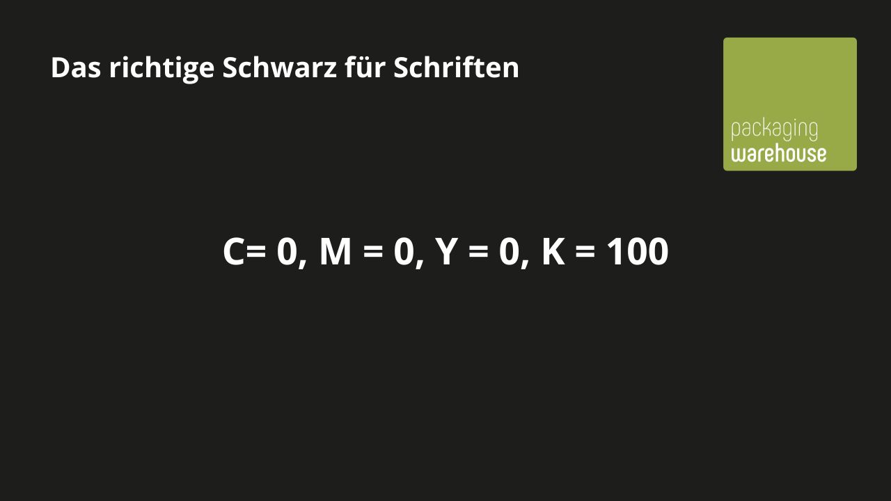 Das richtige Schwarz für Schriften