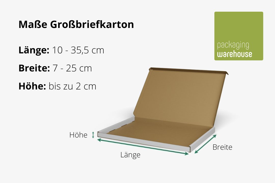 Infografik: Maße Großbrief