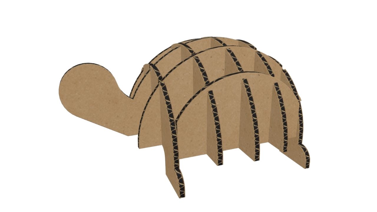 Wellpappe Schildkröte Kunst