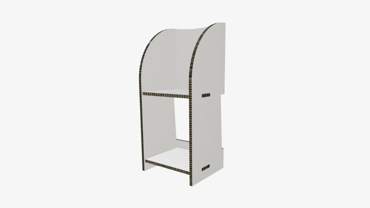 Schrank aus Wellpappe