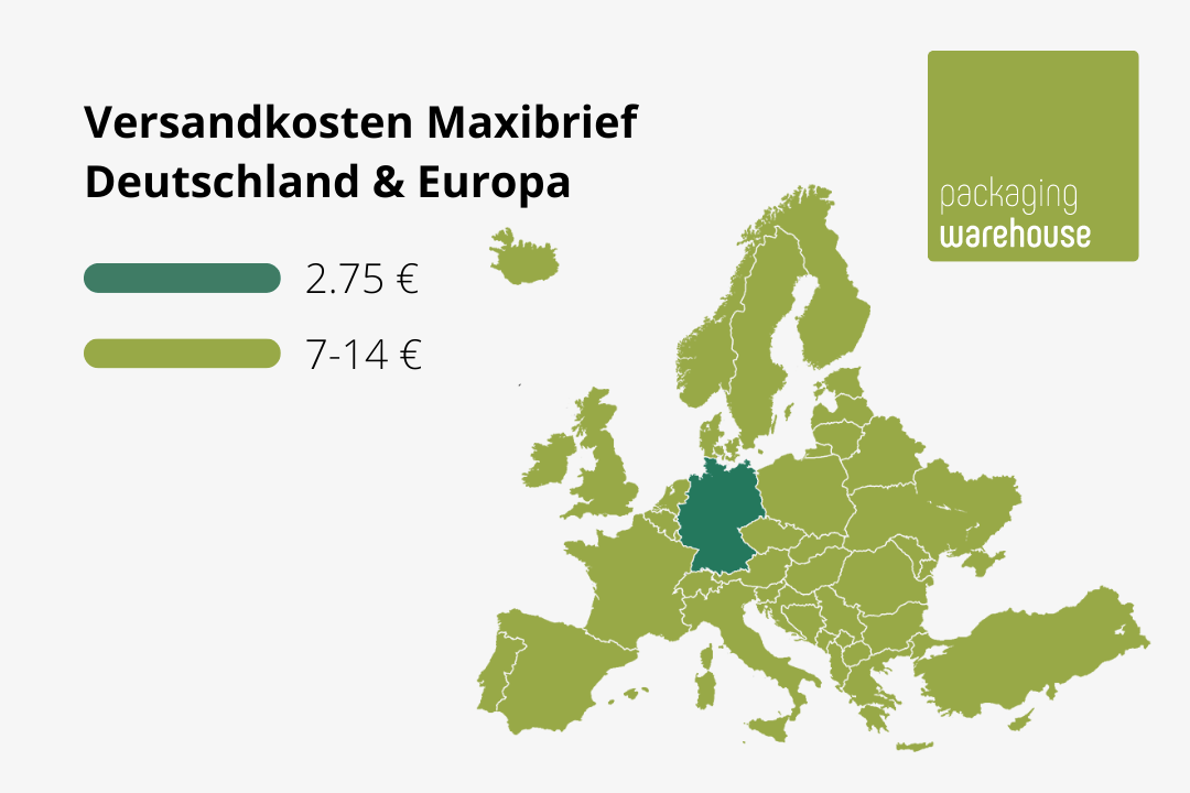 Gebühren für Maxibrief In- und Ausland